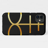 Een gouden Leviathan-kruis of zwavel symbool Case-Mate iPhone Case (Achterkant (horizontaal))