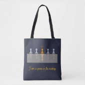 Een gouden pion voorbestemd om koningin te worden tote bag (Voorkant)
