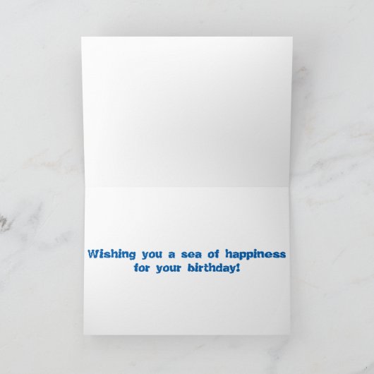 Een gouden Poseidon en Triton verjaardag Kaart (Binnen)