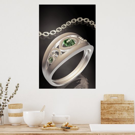 Een gouden ring poster (Keuken)