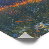 Een gouden schoonmaak in het bos poster (Hoek)