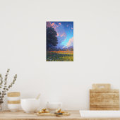 Een gouden schoonmaak in het bos poster (Keuken)