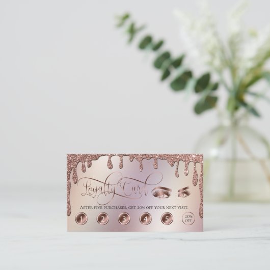 Een gouden troep-trouwerekaart met mooie zweepslag visitekaartje (Staand voorkant)