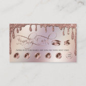 Een gouden troep-trouwerekaart met mooie zweepslag visitekaartje (Voorkant)