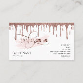 Een gouden troep-trouwerekaart met mooie zweepslag visitekaartje (Achterkant)