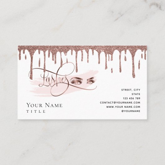 Een gouden troep-trouwerekaart met mooie zweepslag visitekaartje (Achterkant)