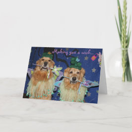 Een gouden Verjaardag van de Fee Kaart