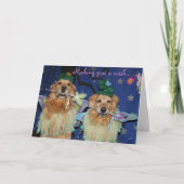 Een gouden Verjaardag van de Fee Kaart (Voorkant)