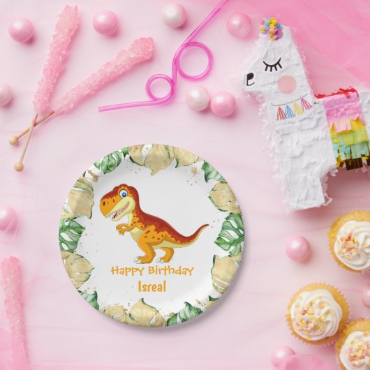 Een gouden verjaardagsverrassing! papieren bordje (Feest)