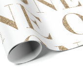 Eén goudglitter eerste verjaardag cadeaupapier (Rol Hoek)