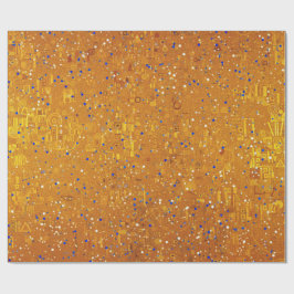 Een goudkleurige Klimt geïnspireerd Cadeaupapier