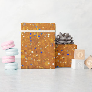 Een goudkleurige Klimt geïnspireerd Cadeaupapier