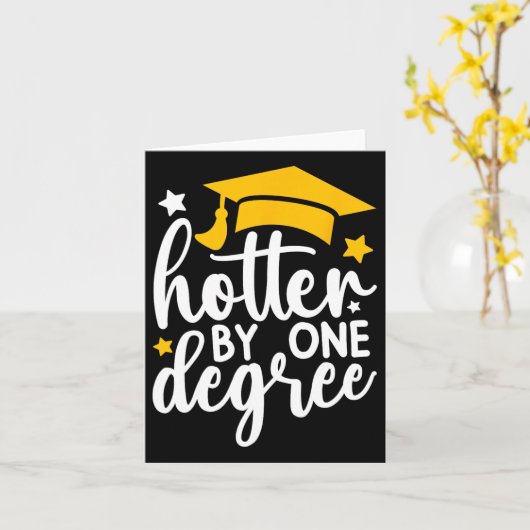 Eén graad heter Funny Afstuderen 2025  Kaart (Gele Bloem)