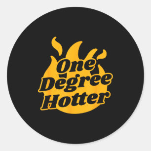 Eén graad heter - viering van de afstudeerceremoni ronde sticker