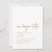 Een graad hetere afstudeerfeest uitnodiging (Voorkant)