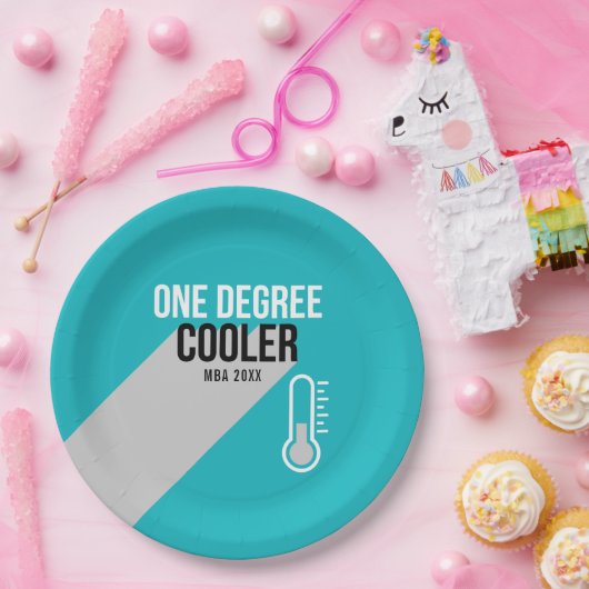 Eén graad koeler modern, gepersonaliseerd Afstuder Papieren Bordje (Feest)