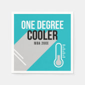 Eén graad koeler modern, gepersonaliseerd Afstuder Servet (Voorkant)