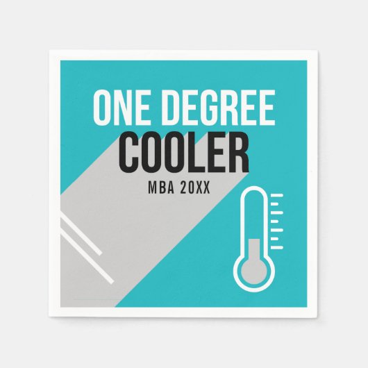 Eén graad koeler modern, gepersonaliseerd Afstuder Servet (Voorkant)