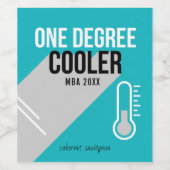 Eén graad koeler modern, gepersonaliseerd Afstuder Wijn Etiket (Enkel label)