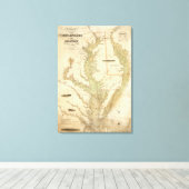 Een grafiek van de Chesapeake and Delaware Bays Canvas Afdruk (Insitu (Houten vloer))