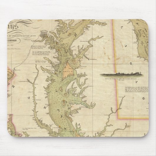 Een grafiek van de Chesapeake and Delaware Bays Muismat (Voorkant)