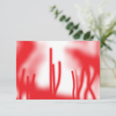 Een grafisch ontwerp met opvallende rode en oranje bedankkaart (Staand voorkant)