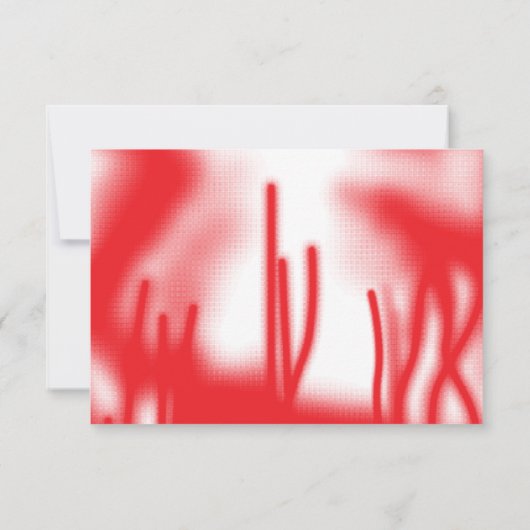 Een grafisch ontwerp met opvallende rode en oranje bedankkaart (Achterkant)