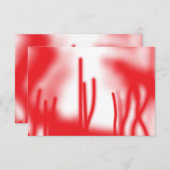 Een grafisch ontwerp met opvallende rode en oranje bedankkaart (Voorkant / Achterkant)