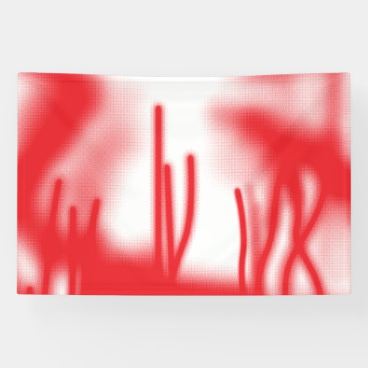 Een grafisch ontwerp met opvallende rode en oranje spandoek (Horizontaal)