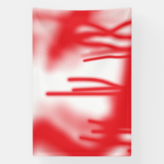 Een grafisch ontwerp met opvallende rode en oranje spandoek (Verticaal)