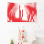 Een grafisch ontwerp met opvallende rode en oranje spandoek (Insitu)