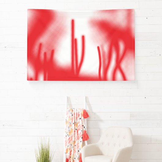 Een grafisch ontwerp met opvallende rode en oranje spandoek (Insitu)