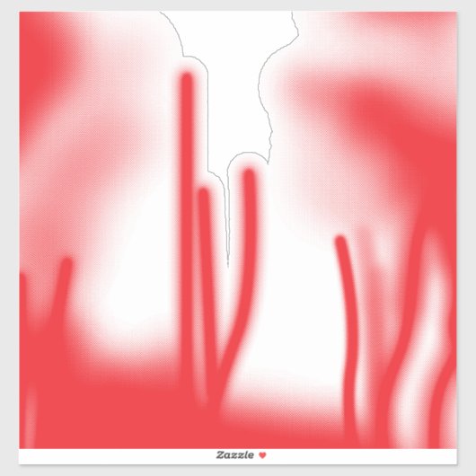 Een grafisch ontwerp met opvallende rode en oranje sticker (Vel)