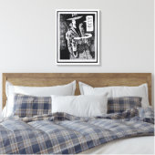 Een grafische roman die een pistool wijst canvas afdruk (Insitu (Slaapkamer))