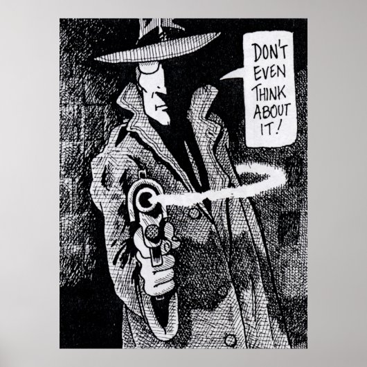 Een grafische roman die een pistool wijst poster (Voorkant)