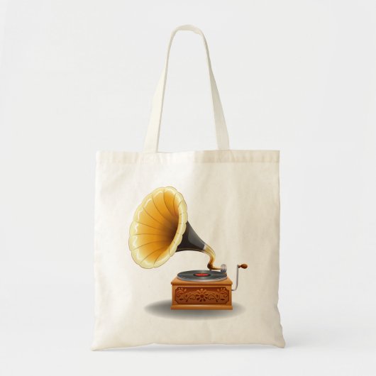Een grammofoon tote bag (Voorkant)