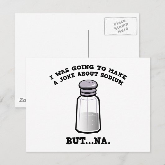 Een grap over natrium briefkaart (Voorkant / Achterkant)