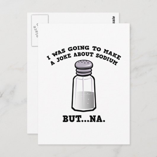 Een grap over natrium briefkaart (Voorkant / Achterkant)
