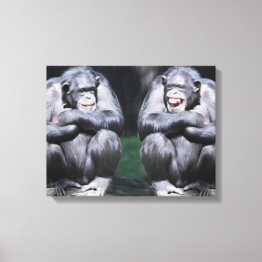 Een grap tussen vrienden Canvas Print (Voorkant)