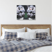 Een grap tussen vrienden Canvas Print (Insitu (Slaapkamer))