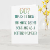 een grappig 60ste verjaardagsontwerp kaart (Gele Bloem)