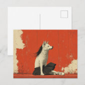 Een Grappig Deel Hond Deel Mens Briefkaart (Voorkant / Achterkant)