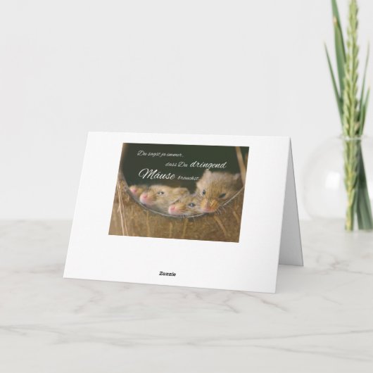 Een grappig duits gezegde om geld te hebben kaart (Achterkant)