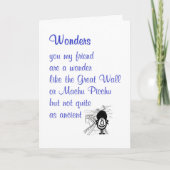 Een grappig gedicht voor een vriend kaart (Voorkant)