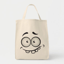 Een grappig gezicht glimlachend lachend lachend ge tote bag