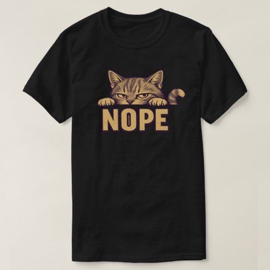 Een grappig kat-thema ontwerp t-shirt (Design voorkant)