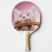 Een grappig katje tafeltennisbatje (Voorkant)