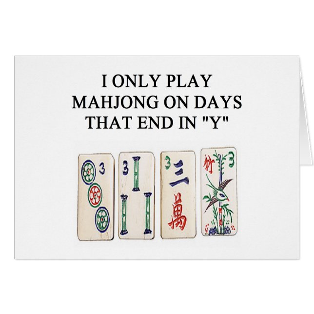 een grappig mahjong ontwerp (Voorkant Horizontaal)