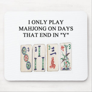 een grappig mahjong ontwerp muismat