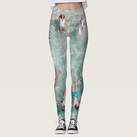 "Een grappig moment in het zee" Leggings (Voorkant)